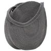 vidaXL Round Shoulder Bag Dark Grey Handmade Jute