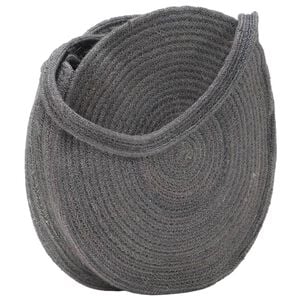 vidaXL Round Shoulder Bag Dark Grey Handmade Jute