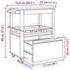 vidaXL Kitchen Trolley FLORO White 72.5 x 45 x 80 cm Solid Pine Wood