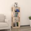 vidaXL Book Cabinet/Room Divider 51x25x132 cm Solid Wood Pine