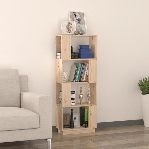 vidaXL Book Cabinet/Room Divider 51x25x132 cm Solid Wood Pine