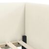 vidaXL Corner Bed Frame with Headboard Cream 80 cm x 200 cm Velvet