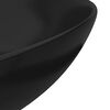 vidaXL Bathroom Sink Ceramic Matt Black Round