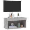 vidaXL TV Cabinet with LED Lights Concrete Grey 60x30x30 cm