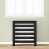 vidaXL Radiator Cover Black Oak 78 x 20 x 82 cm Engineered Wood