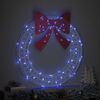vidaXL Wreath with 80 LEDs Blue 92 x 92 x 9.5 cm Acrylic
