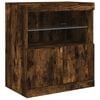 vidaXL Sideboard with LED Lights Smoked Oak 181.5x37x67 cm