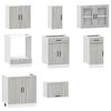 vidaXL 8 Piece Kitchen Cabinet Set Kalmar Grey Sonoma Engineered Wood