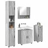 vidaXL Bathroom Furniture Set with Drawer with Door 4 pcs Grey Sonoma