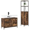 vidaXL Bathroom Furniture Set with Drawer 2 pcs Smoked Oak and Black