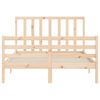 vidaXL Bed Frame without Mattress Small Double Solid Wood Pine