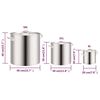 vidaXL 3 Piece Stock Pot Set 50/21/6 L Stainless Steel