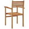 vidaXL Garden Stacking Chairs 2 pcs Brown 55.5 x 55.5 x 90 cm