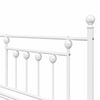 vidaXL Daybed Frame with Headboard White 100 x 200 cm Steel