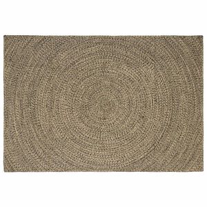 vidaXL Area Rug Natural and Black 200 x 290 cm Jute