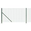 vidaXL Wire Mesh Fence with Flange Green 1x25 m
