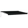 vidaXL Awning Frame Black 400 x 300 cm Polyester with PU coating