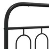 vidaXL Metal Headboard Black 150 cm