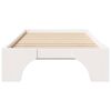 vidaXL Bed Frame White 75 x 190 cm Solid Pine Wood