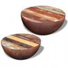 vidaXL Bowl-shaped Coffee Tables 2 pcs Solid Wood Reclaimed