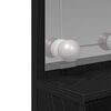 vidaXL Dressing Table Black oak 86.5 x 35 x 136 cm Engineered wood