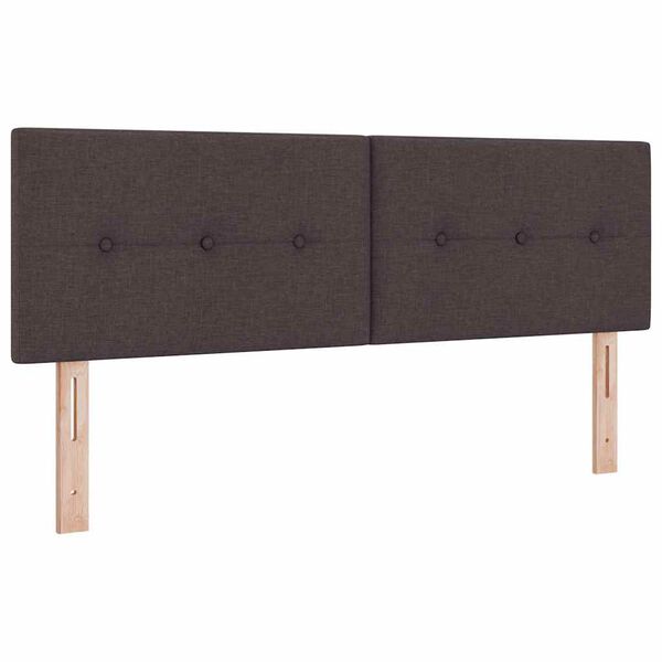 vidaXL Headboard with Headboard Dark Brown 144 cm Faux Leather