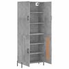vidaXL Highboard Concrete Grey 69.5x34x180 cm Engineered Wood