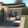 vidaXL Manual Retractable Awning with LED 400x350 cm Anthracite