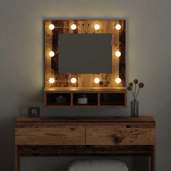 vidaXL Mirror Cabinet Old wood 60 x 31.5 x 62 cm Engineered Wood