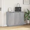 vidaXL LED Sideboard Grey Sonoma 90 x 32 x 75 cm Engineered Wood