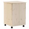 vidaXL Laundry Basket with Wheels RANA 45x45x64 cm Solid Wood Pine