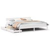 vidaXL Bed Frame without Mattress White 180x200 cm Super King Solid Wood Pine