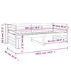 vidaXL Day Bed without Mattress Honey Brown 90x190cm Solid Wood Pine
