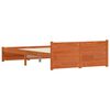 vidaXL Bed Frame Wax Brown 205.5 x 125.5 x 51 cm Solid Pine Wood
