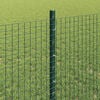 vidaXL Fence with Post Green 0.8 x 10 m Steel and PVC