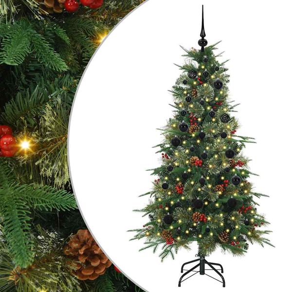 vidaXL Artificial Hinged Christmas Tree Green 150 cm PE and PVC