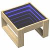 vidaXL Coffee Table with Infinity LED Sonoma Oak 50x53x30 cm