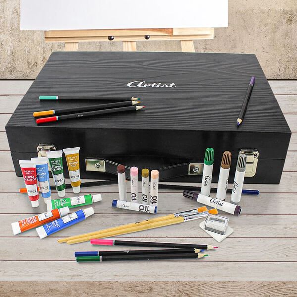 Artist 174-Piece Painting Art Set in Wooden Box
