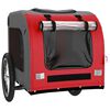vidaXL Pet Bike Trailer Red and Grey Oxford Fabric and Iron