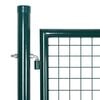vidaXL Fence Gate Steel 300x100 cm Green