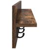 vidaXL Wall-Mounted Coat Rack Smoked Oak 100 x 10.5 x 18 cm