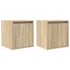 vidaXL Wall-Mounted Bedside Cabinets 2 pcs Sonoma Oak 38x34x40 cm