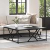 vidaXL Coffee Table Black Oak 100 x 100 x 40 cm Engineered Wood