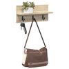 vidaXL Wall-Mounted Coat Rack with Shelf Sonoma oak 40 x 10.5 x 18 cm