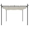 vidaXL Pergola with Retractable Roof Cream 295x292x230 cm