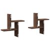 vidaXL Wall Shelves 2 pcs Brown Oak 38x12x38 cm Engineered Wood