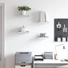 vidaXL Floating Wall Shelves 4 pcs Oak and White 23x23.5x3.8 cm MDF