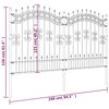vidaXL Garden Fence with Spear Top Black 240x125 cm Powder-coated Steel