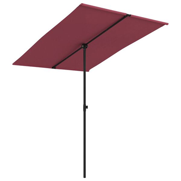 vidaXL Garden Parasol with Aluminium Pole 2x1.5 m Bordeaux Red