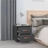 vidaXL Bedside Cabinet Grey 40x34x45 cm Solid Wood Pine